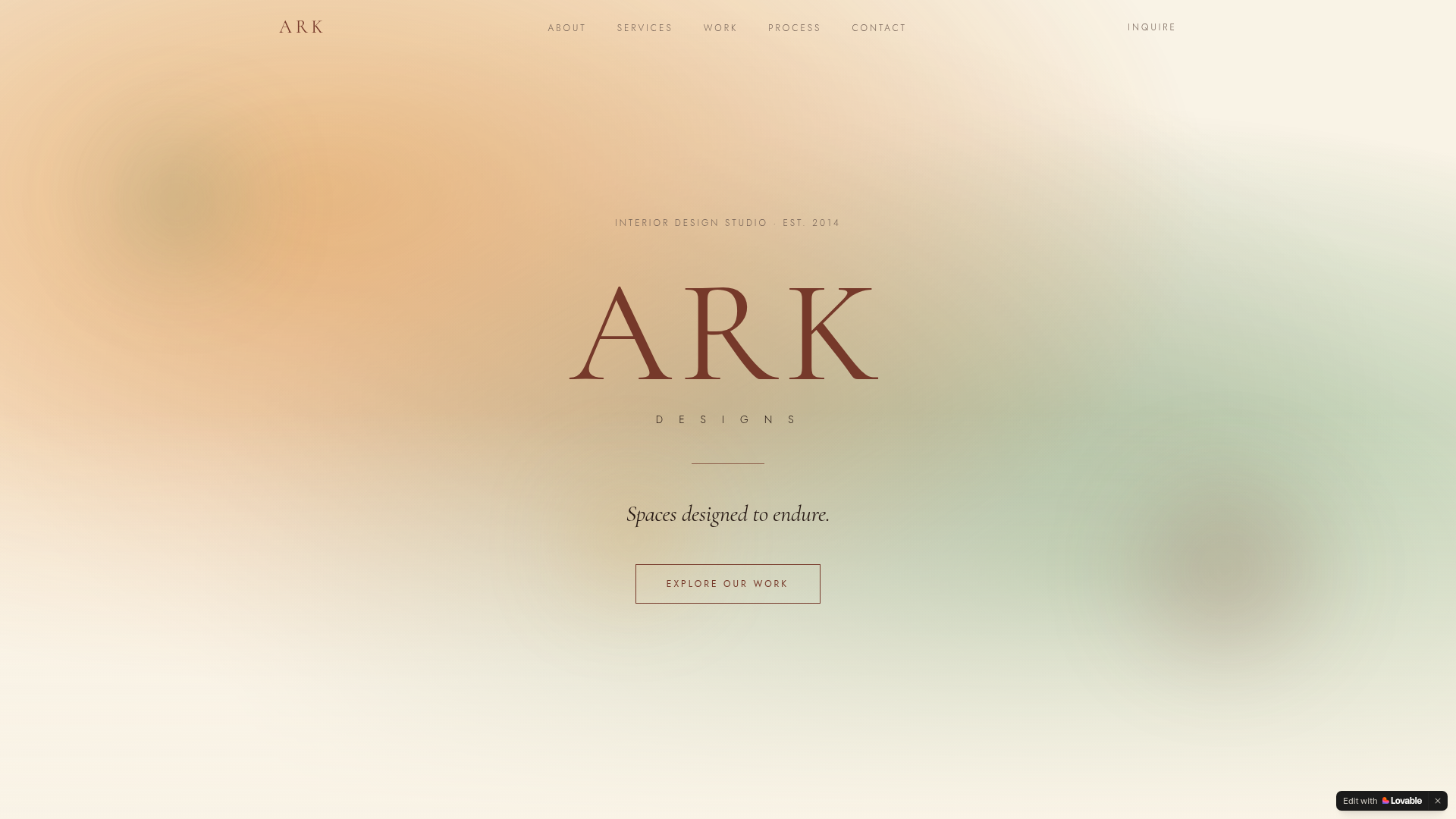 ARK Designs — Interior Design Studio website by CraftedSites