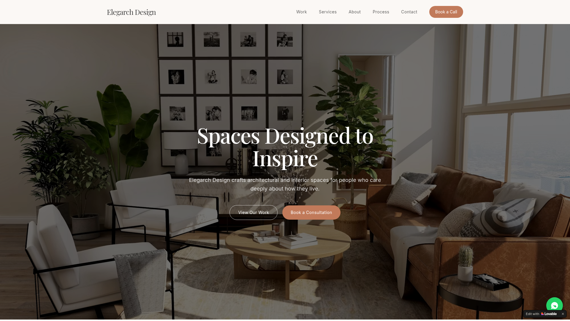 Elegarch Design — Architecture & Interiors website by CraftedSites